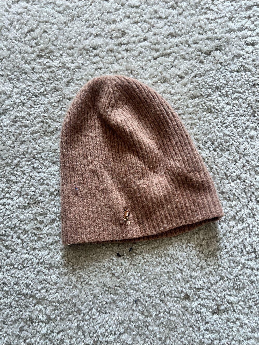 Raulph Lauren Ribbed Knit Beanie in Dusty Rose